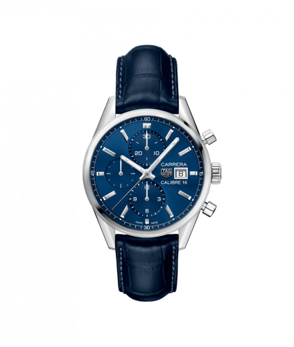 TAG Heuer Calibre 16 41 Stainless Steel / Blue / Alligator